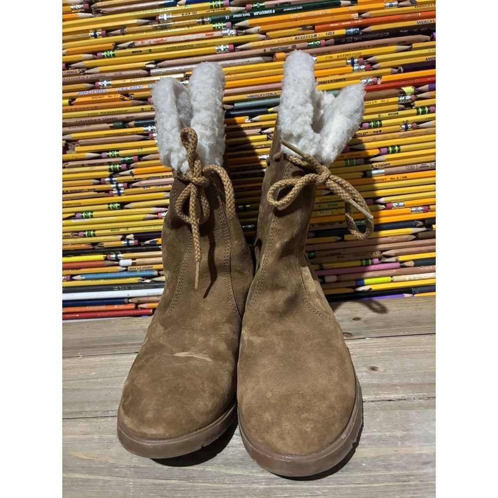 Hush Puppies Suede Winter Boots Sherpa‎ Lined Womens Size 7
